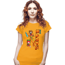 Load image into Gallery viewer, Daily_Deal_Shirts Fitted Shirts, Woman / Small / White Neon Genesis Metroid