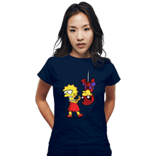 Load image into Gallery viewer, Daily_Deal_Shirts Fitted Shirts, Woman / Small / Navy Ugh