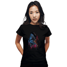 Load image into Gallery viewer, Secret_Shirts Fitted Shirts, Woman / Small / Black Alien Watercolor