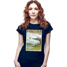 Load image into Gallery viewer, Shirts Fitted Shirts, Woman / Small / Navy Visit Pandora
