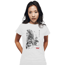 Load image into Gallery viewer, Shirts Fitted Shirts, Woman / Small / White Xenomorphs Invasion Sumi-e
