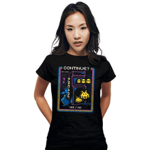Load image into Gallery viewer, Shirts Fitted Shirts, Woman / Small / Black Retro Arcade