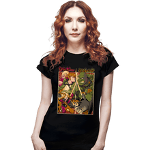 Load image into Gallery viewer, Daily_Deal_Shirts Fitted Shirts, Woman / Small / Black Samurai Sukubi vs Shurekku