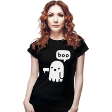 Load image into Gallery viewer, Shirts Fitted Shirts, Woman / Small / Black Ghost Of Disapproval