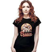 Load image into Gallery viewer, Daily_Deal_Shirts Fitted Shirts, Woman / Small / Black Golden Holidays