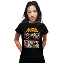 Load image into Gallery viewer, Daily_Deal_Shirts Fitted Shirts, Woman / Small / Black Super Mike Myers