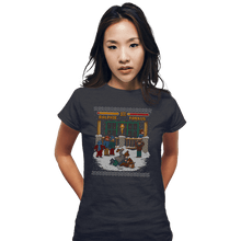 Load image into Gallery viewer, Daily_Deal_Shirts Fitted Shirts, Woman / Small / Dark Heather The Christmas Fight