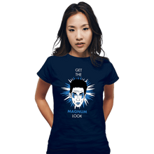 Load image into Gallery viewer, Shirts Fitted Shirts, Woman / Small / Navy Get The Magnum Look