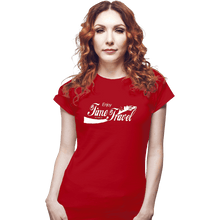 Load image into Gallery viewer, Shirts Fitted Shirts, Woman / Small / Red Enjoy Time Travel