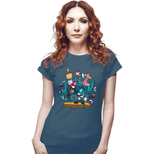 Load image into Gallery viewer, Daily_Deal_Shirts Fitted Shirts, Woman / Small / Indigo Blue The Plumber Brothers