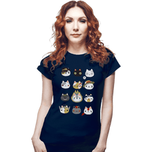 Load image into Gallery viewer, Shirts Fitted Shirts, Woman / Small / Navy Cosplay Cats