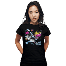 Load image into Gallery viewer, Shirts Fitted Shirts, Woman / Small / Black Creation Of Silver Surfer