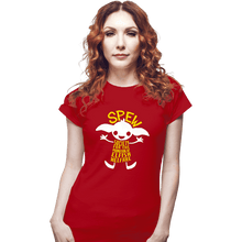 Load image into Gallery viewer, Daily_Deal_Shirts Fitted Shirts, Woman / Small / Red SPEW