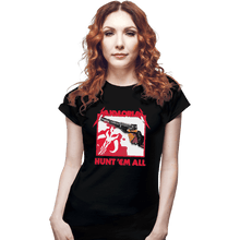 Load image into Gallery viewer, Shirts Fitted Shirts, Woman / Small / Black Hunt Em All