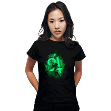 Load image into Gallery viewer, Shirts Fitted Shirts, Woman / Small / Black Jupiter Art