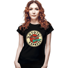 Load image into Gallery viewer, Daily_Deal_Shirts Fitted Shirts, Woman / Small / Black Coyote Express