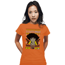 Load image into Gallery viewer, Shirts Fitted Shirts, Woman / Small / Orange Cowboy Xmas