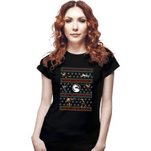 Load image into Gallery viewer, Shirts Fitted Shirts, Woman / Small / Black Finish Him Finish Him Finish Him