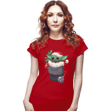 Load image into Gallery viewer, Shirts Fitted Shirts, Woman / Small / Red Baby Stocking Stuffer
