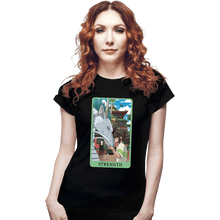 Load image into Gallery viewer, Daily_Deal_Shirts Fitted Shirts, Woman / Small / Black Tarot Ghibli Strength