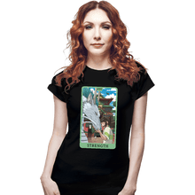 Load image into Gallery viewer, Daily_Deal_Shirts Fitted Shirts, Woman / Small / Black Tarot Ghibli Strength
