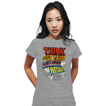 Load image into Gallery viewer, Daily_Deal_Shirts Fitted Shirts, Woman / Small / Sports Grey Just Cause A Guy Reads Comics