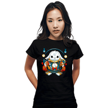 Load image into Gallery viewer, Daily_Deal_Shirts Fitted Shirts, Woman / Small / Black White Rabbit Mug
