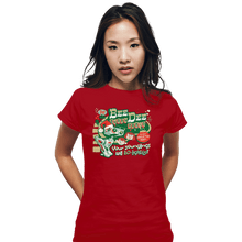 Load image into Gallery viewer, Daily_Deal_Shirts Fitted Shirts, Woman / Small / Red Buddy Droid