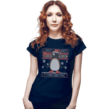 Load image into Gallery viewer, Shirts Fitted Shirts, Woman / Small / Navy Noot Christmas