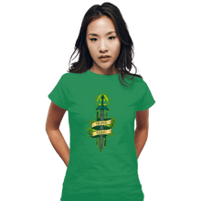 Load image into Gallery viewer, Shirts Fitted Shirts, Woman / Small / Irish Green Brave Hero