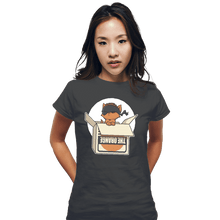 Load image into Gallery viewer, Shirts Fitted Shirts, Woman / Small / Charcoal Sneaky Kitty