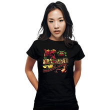 Load image into Gallery viewer, Sold_Out_Shirts Fitted Shirts, Woman / Small / Black Visit Isla Nublar