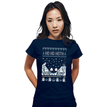 Load image into Gallery viewer, Shirts Fitted Shirts, Woman / Small / Navy Ho Ho Hoth