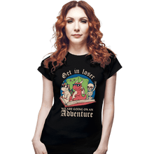 Load image into Gallery viewer, Daily_Deal_Shirts Fitted Shirts, Woman / Small / Black Going On An Adventure