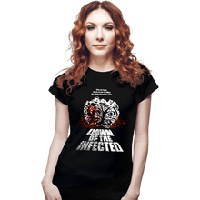 Load image into Gallery viewer, Daily_Deal_Shirts Fitted Shirts, Woman / Small / Black Dawn Of The Infected
