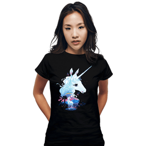 Daily_Deal_Shirts Fitted Shirts, Woman / Small / Black The Last Unicorn