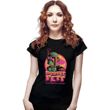 Load image into Gallery viewer, Daily_Deal_Shirts Fitted Shirts, Woman / Small / Black Bubble Fett