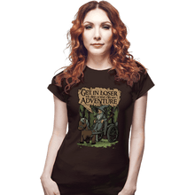 Load image into Gallery viewer, Daily_Deal_Shirts Fitted Shirts, Woman / Small / Black Middle Earth Adventure