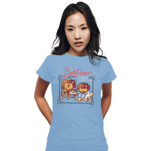 Load image into Gallery viewer, Secret_Shirts Fitted Shirts, Woman / Small / Powder Blue Kitty Painter!