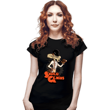 Load image into Gallery viewer, Daily_Deal_Shirts Fitted Shirts, Woman / Small / Black A Clockwork Genius