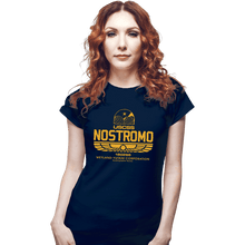 Load image into Gallery viewer, Daily_Deal_Shirts Fitted Shirts, Woman / Small / Navy USCSS  Nostromo
