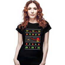 Load image into Gallery viewer, Shirts Fitted Shirts, Woman / Small / Black Alex Kidd In Christmas World