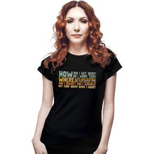 Load image into Gallery viewer, Daily_Deal_Shirts Fitted Shirts, Woman / Small / Black Things I Ask Myself