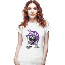 Load image into Gallery viewer, Daily_Deal_Shirts Fitted Shirts, Woman / Small / White Donatello Sumi-e
