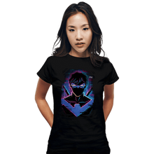 Load image into Gallery viewer, Daily_Deal_Shirts Fitted Shirts, Woman / Small / Black Glitch Nightwing