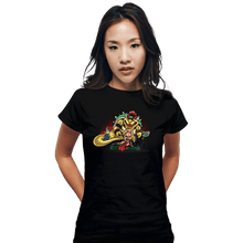 Load image into Gallery viewer, Daily_Deal_Shirts Fitted Shirts, Woman / Small / Black Bowser the Hutt