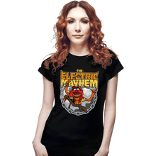 Load image into Gallery viewer, Daily_Deal_Shirts Fitted Shirts, Woman / Small / Black Electric Mayhem