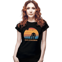 Load image into Gallery viewer, Shirts Fitted Shirts, Woman / Small / Black Robot Feels