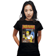 Load image into Gallery viewer, Daily_Deal_Shirts Fitted Shirts, Woman / Small / Black Beer Fiction