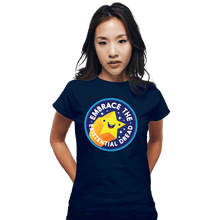 Load image into Gallery viewer, Shirts Fitted Shirts, Woman / Small / Navy Existential Dread